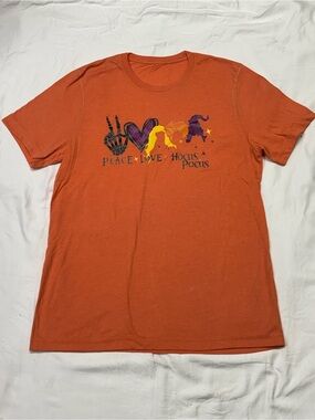 Disney Orange Short Sleeve Tee "Peace Love Hocus Pocus"